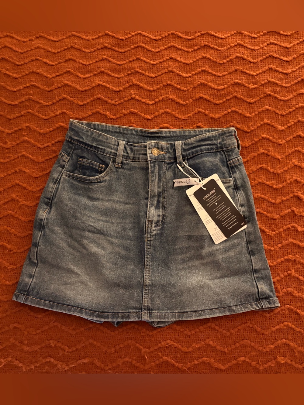 Women's Denim Mini Skirt Shorts - Blue